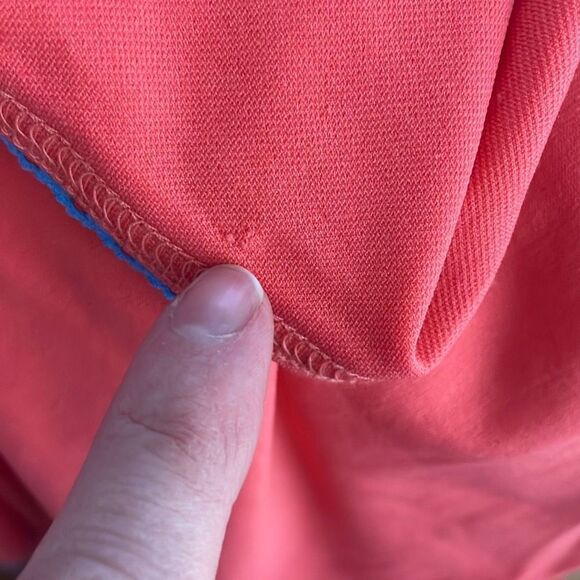 Y2K NEW Guess Blaze Orange Mesh Skirt Swim Coverup sz L - Picture 4 of 7